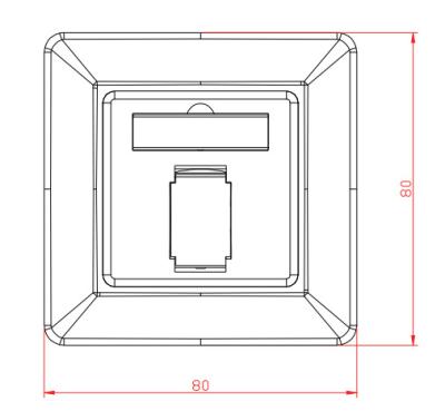 China Network/Telecom network/telecom faceplate 80*80mm size high quality left faceplate 1 type STP rj45 wall socket for Cat6a for sale