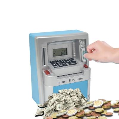 China Save Money Bank QIDAWELL ATM Piggy Bank High Quality Plastic Mini Electric Coin Bank Coin Roll Saving Automatic Box for sale