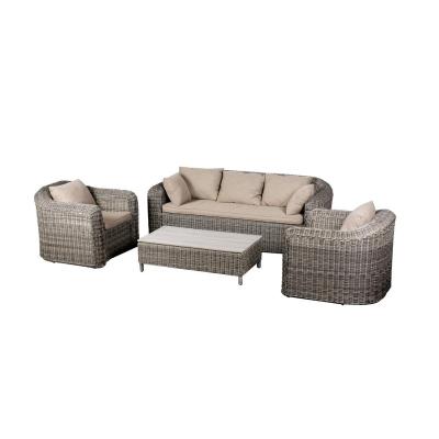 China Modern PE Outdoor High Quality Aluminum Rattan Frame Furniture Outdoor Garden Furniture Sofa Sets for sale