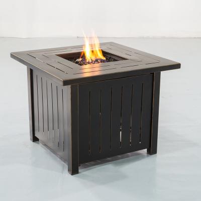 China Outdoor Aluminum Garden Sight Fire Pit Table with 304 Stainless Steel Natural Gas LP Fire Pit Ring Burner for sale