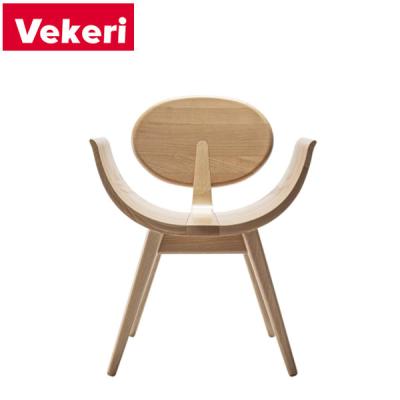 China Modern Wooden Full Curved Oval Back Seat Stool Armchair for sale