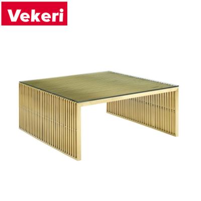 China Beautiful and generous living room use place leisure use side table grill customizable super modern gold stainless steel for sale