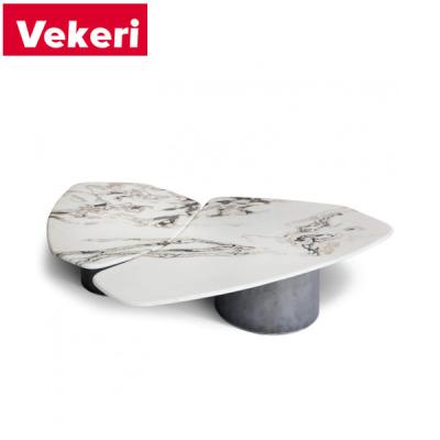 China Customizable The Contemporary Combination Corrugated Marble Coffee Table is uniquely designed for living and reception rooms for sale