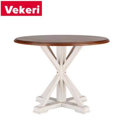 China Customizable idyllic brown solid wood dining table is uniquely creative for garden and dining room for sale