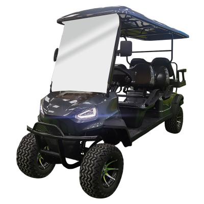 China 2022 New design Lead battery electric golf cart made in China 6 seats 48V 45KM/h Off-road tires 23*10.5-12 for sale