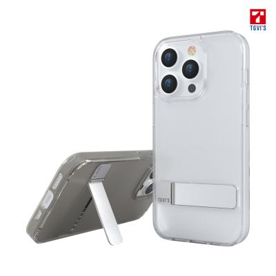 China TGVIS Shockproof Transparent Case For Iphone 2 in 1 With Wireless Stand Charger Phone Case For Iphone 14 pro Max For 13 12 11 Xr X Clear for sale