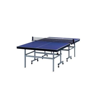 China MDF board factory standard size hot selling portable portable foldable table tennis table with wheel for sale