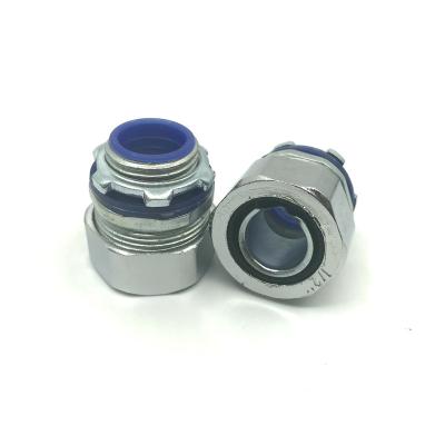 China Zinc Alloy Power Union Connector For Flexible Corrugated Metal Conduit Pipes for sale