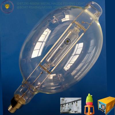 China BT290 4000W 5000W Cuttlefish Metal Halide Lamp Quartz Arc E40 220V-230v Ballast Light Input 380V BT290MHG4000 for sale