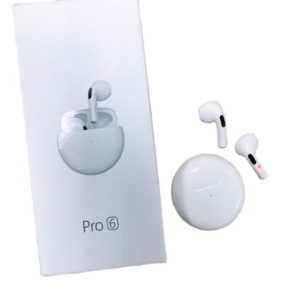 China Perfect Noise Pro6 Tws Earbuds BT Earbuds Bass Headset Air Pro 6 Earbuds Wireless Sport Earphone With Mic For Phone for sale