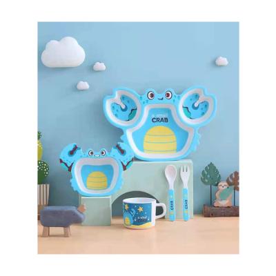 China Sustainable Kids Dinnerware Set Child Dinnerware Dish Set Cute Animal Design Kids Dinnerware for sale