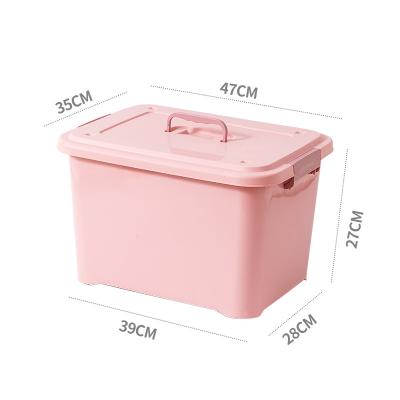 China Ultra-large storage box household clothes storage box casual thickened plastic student dormitory loaded book moving finishing box for sale