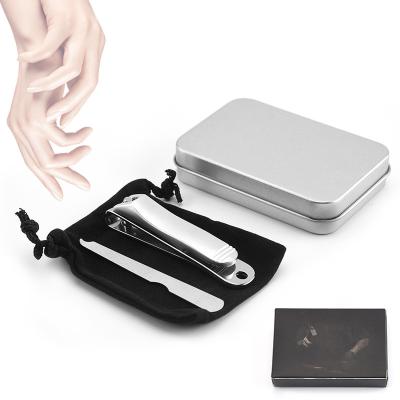 China Professional Nail Tools Personal Logo Nail Clipper Set Nail File Set Manicure Kit In Aluminum Case for sale