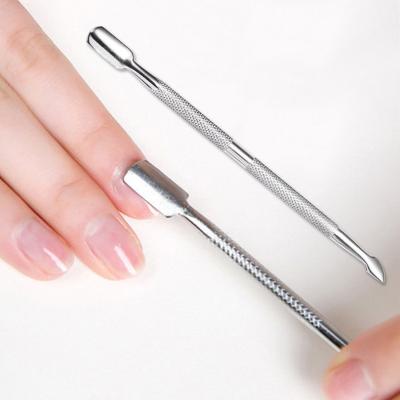 China Durable Stainless Steel Nail Polish Art Tools Nail Salon Cuticle Trimmer / Nail Pusher for sale