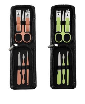 China Durable 6 Pcs Manicure Sets Nail Clipper Sets Nail Care Tool Kits In PU Case For Sale for sale