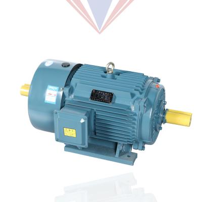 China Totally Enclosed 2/4 Pole Double Extension Shaft 0.55kw~315kw Electric Asynchronous AC Motor With Motor Fitted For Conveyor for sale