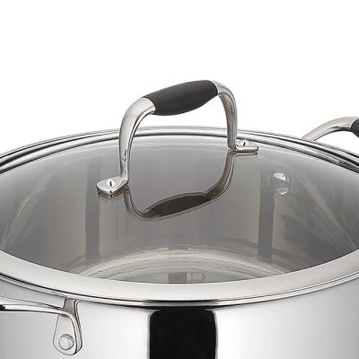 China Viable Unique Design Hot Selling 3 Ply All Plated Steel Casserole Stock Pot for sale