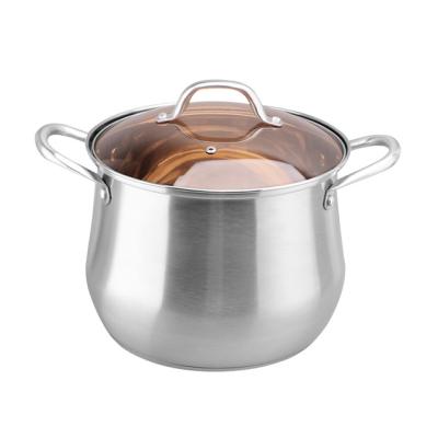 China Sustainable Cooking Pot Wholesale Sus304 Stainless Steel Boutique Hot Pot Top Multilayer Bottom for sale