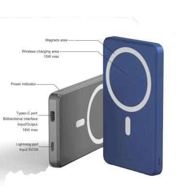 China Charging the hot selling mobile phone 13 Banco De Energia de Mini Wireless Magsaf Powerbank 5000mah 10000 Mah Magnetic Fast Charge For for sale