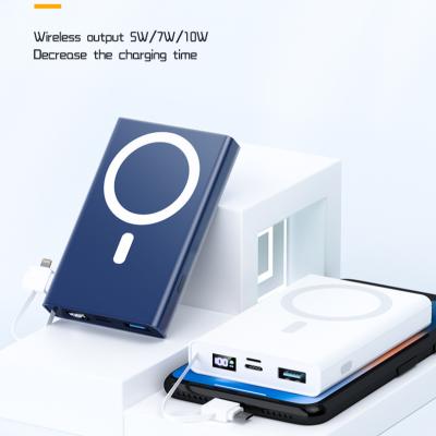 China Mini Magnetic Magsaf Power Bank Portable 10000mAh Power Bank Large Capacity Phone 12 Large 13 Led Digital Display for sale