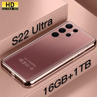 China Dual SIM Card Original Unlocked Galaxy S22 Ultra 5G Smartphone 7.3 inch 16GB+1TB Full Screen Android Mobile Phones With Face ID Mobile Phone for sale