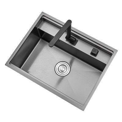 Chine With Faucet Stainless Steel Kitchen Sink With Faucet Hidden Folded Kitchen Black Sink Above Counter Or Undermount à vendre