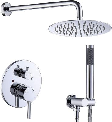 Китай Without Slide Bar Shower System Wall Mounted Shower Faucet Set For Bathroom 5-Setting High Pressure Hand Held And 10