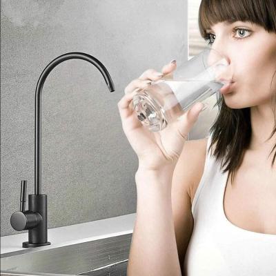 中国 Drinking Water Faucets Thermostatic Matte Black Faucet For Gap Reverse Osmosis Water Filtration System Stainless Steel Non-Aerial Kitchen Faucet 販売のため