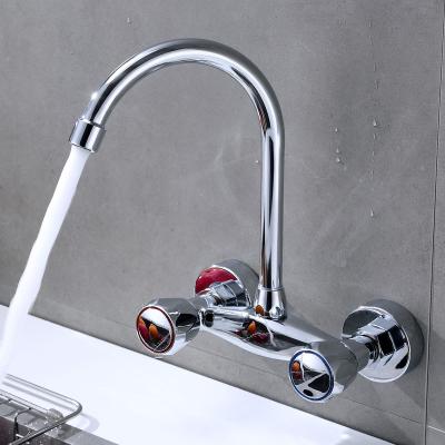 Китай Other Stainless Steel Kitchen Faucet Wall Mounted Faucet With Double Holes Hot And Cold Faucet Kitchen продается