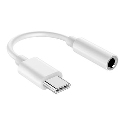 China Mobile phone USB C to Earphone Jack Adapter, Type C to aux audio protection box. 3.5mm cable compatible for sale