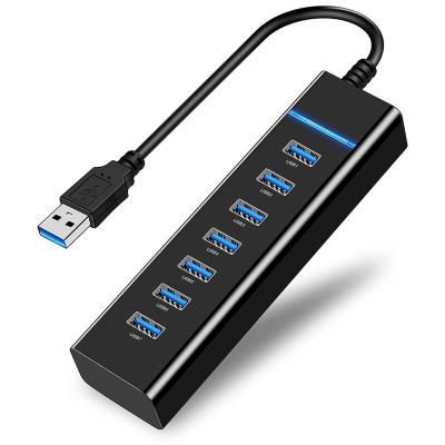 China 7 High Speed ​​Port Hub LED Portable USB 3.0 High Speed ​​Compatible N-UH3720 for sale