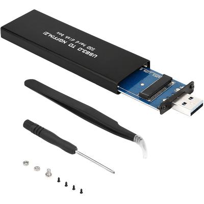 China Aluminum M.2 NGFF B Key to USB 3.0 Type-C M.2 SSD to USB Adapter, M.2 Key B SSD to Card Reader USB 3.0 with enclosure cover N-SHDB05 for sale