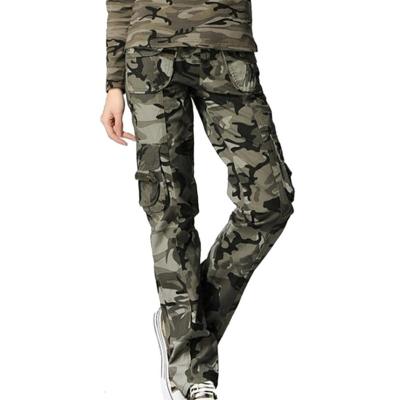 China Women's Wide Leg Cargo Pants Outdoor Casual Camouflage Work Sport Army Pants Women Anti-Wrinkle Cargo Pants for sale