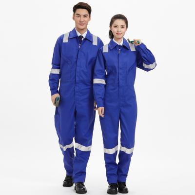 China One Piece 65% Polyester/35%/35% Polyester Cotton 65% Cotton Working Suit With Reflective Brand High Quality Electrician Workwear For Anti-fouling And Anti-wrinkle for sale