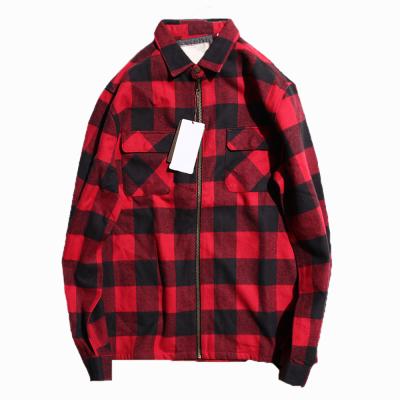 China High quality men's anti-pilling anti-pilling shirts loose social casual thick plaid shirt male clothing men's cloth plaid shirts for sale