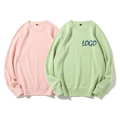 China Anti-shrink oversized sweatshirt cottonMen's blank crewneck pullover embroidered sweatshirt custom logo for sale