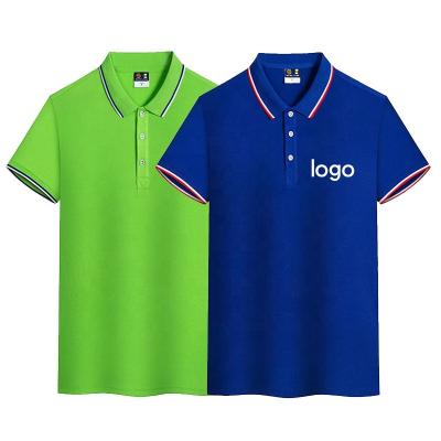 China Wholesale Men's Business Plain Anti-Wrinkle Print Sleeve Short Collar Polo Shirts T-shirts Custom Logo Polo Shirts for sale