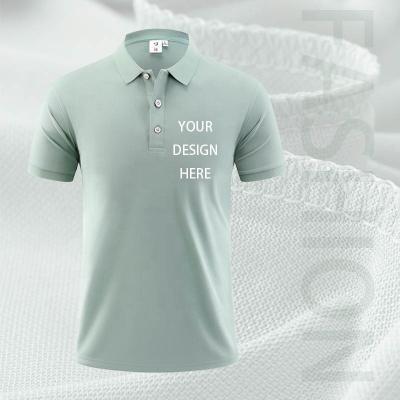 China Custom Anti-Wrinkle Logo T-shirt Polo Blank Printing Logo Black Mens Polo T-Shirt for sale