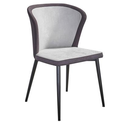 China Contemporary Memory Foam Luxury Hotel Modern Style Metal Legs Dining Room Fabric Velvet Purple Gray Molding Chair for sale