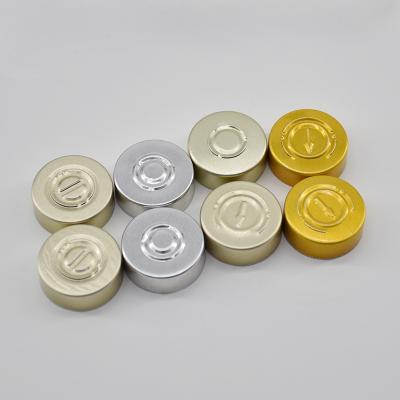 China Non Spill 13mm 15mm 20mm 28mm 32mm Different Size Pharmaceutical Aluminum Caps Foil Pile Proof Cap for sale