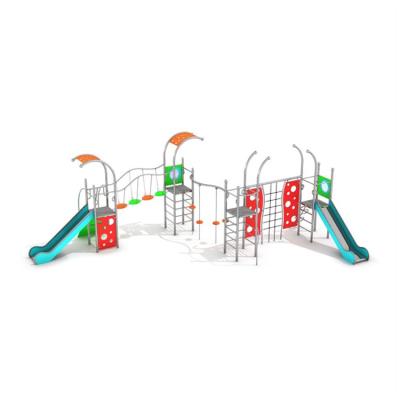 China 304 Stainless Steel & PE Open Air Kids Rope Climbing And Slide PE Playground Equipment Made In China For Sale for sale