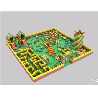 China Large Lldpe Foam Building Block Soft Play Ground For Supermarket Hotel Kid Play Zone for sale