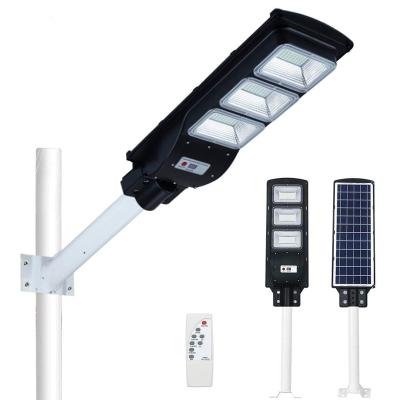 China Garden Quality Integrated All In One Solar Street Garden Light 300W 400W 500W With Lamp Pole And Remote Control for sale