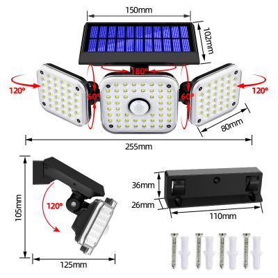 China Modern Outdoor Home Garden IP65 Lamp Waterproof Sensor Led Solar Wall Light for sale