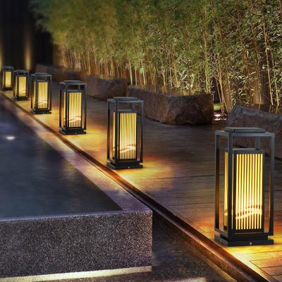 China Solar Lights Garden Landscape Column Decorative Outdoor Garden Lawn Solar Led Bollard Lights for sale