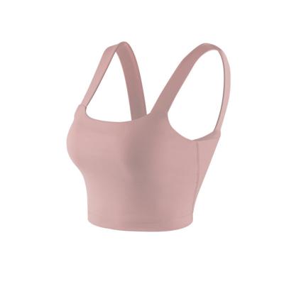 China Gathering Exercise Fitness Breathable Nylon Bra Gather Naked Feeling Yoga Regenerative Breathable Vest for sale