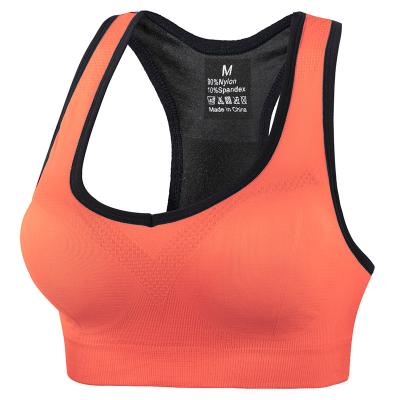 China Breathable Plus Size Hollowed-out Type Sports Underwear Seamless Yoga Vest Running Bra for sale