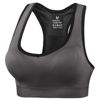 China 2021 breathable plus size hollowed-out type sports underwear yoga vest seamless bra for sale