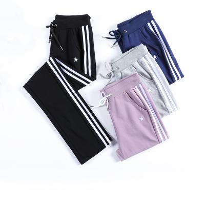 China Super Quality Breathable Autumn Elastic Loose Casual Pants For Women Jogging Korean Style Pocket Design Elastic Sports Trousers for sale