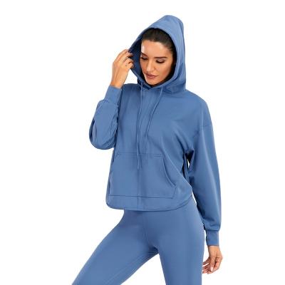 China New Arrival Women's Breathable Yoga Wear Nylon Spandex Sports Three Piece Sweatpants And Hoodie Set for sale